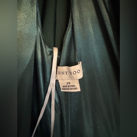 NEW Jenny Yoo Anthropologie Ellis Gown Open Back Velvet Emerald Size 24 Plus NWT - Picture 7 of 9